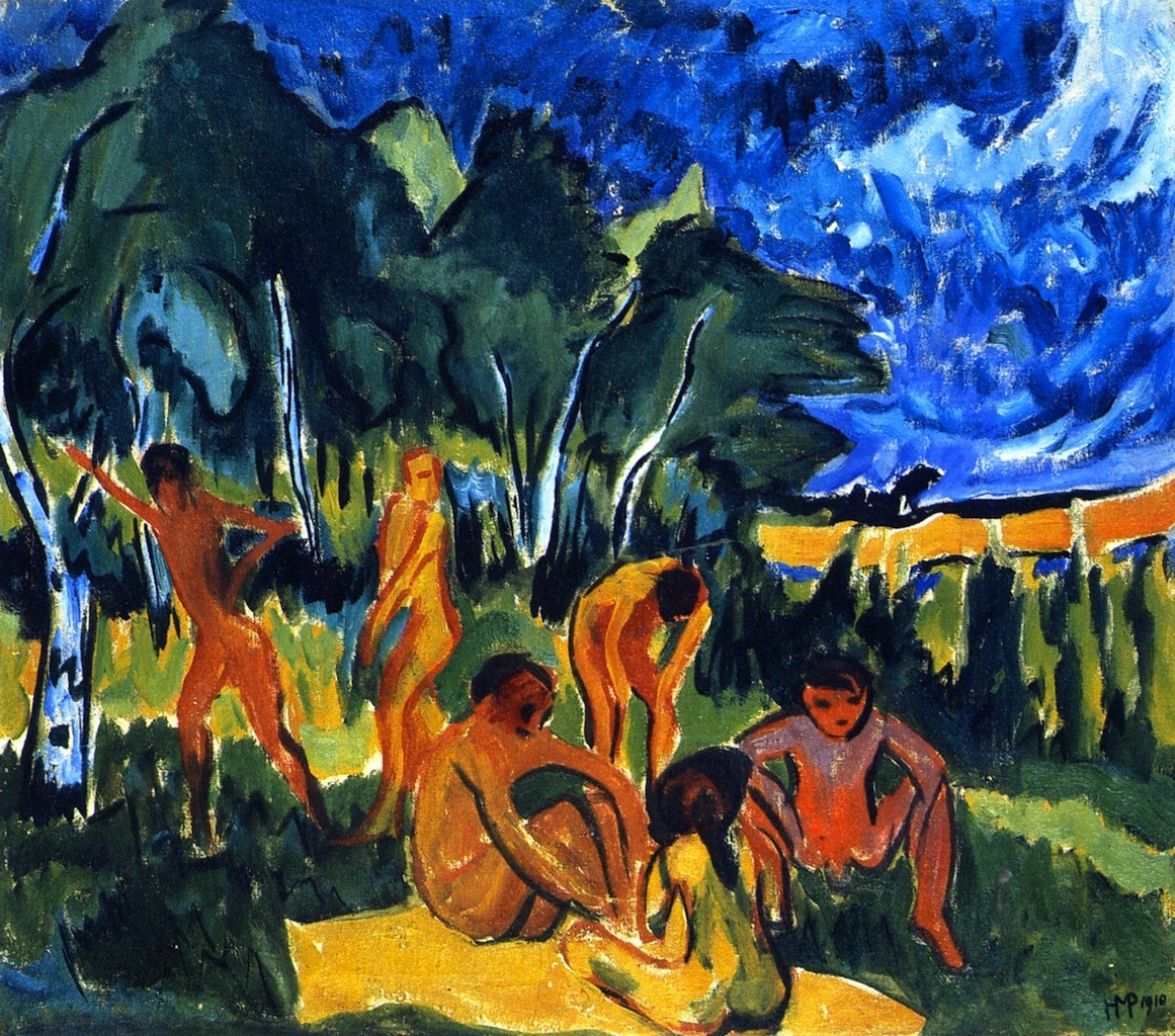 Badende in Moritzburg by Max Pechstein