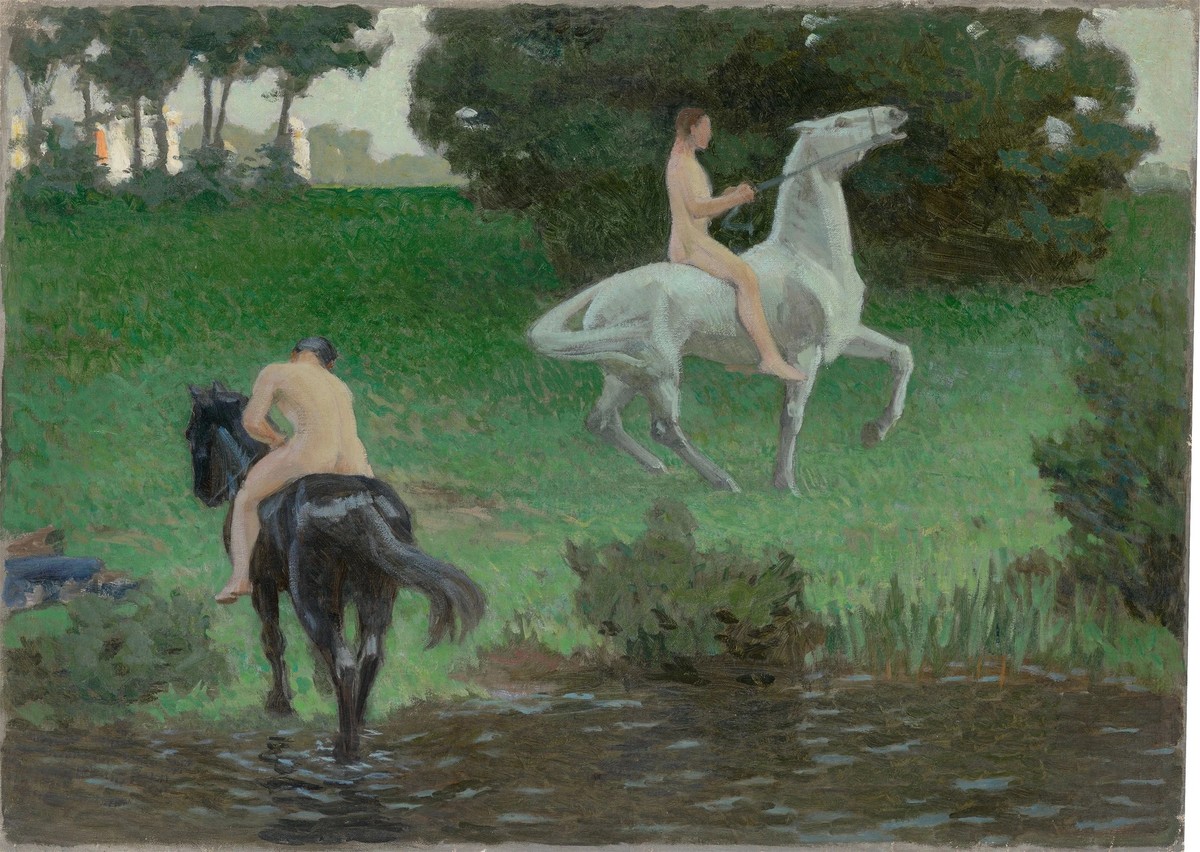 Riders at the lake by Max Pietschmann