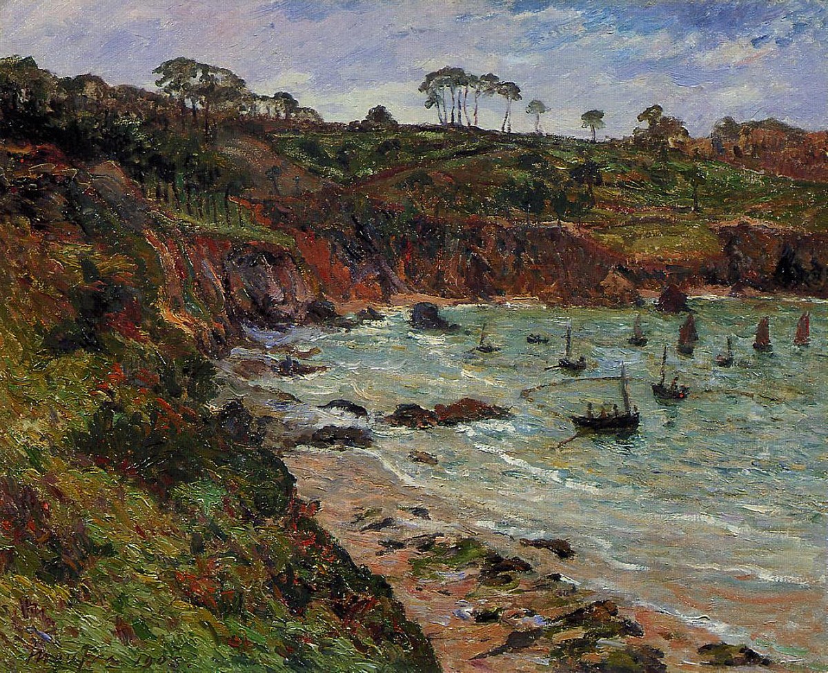 Fishing for Sprats in Winter at Douarnenez by Maxime Maufra