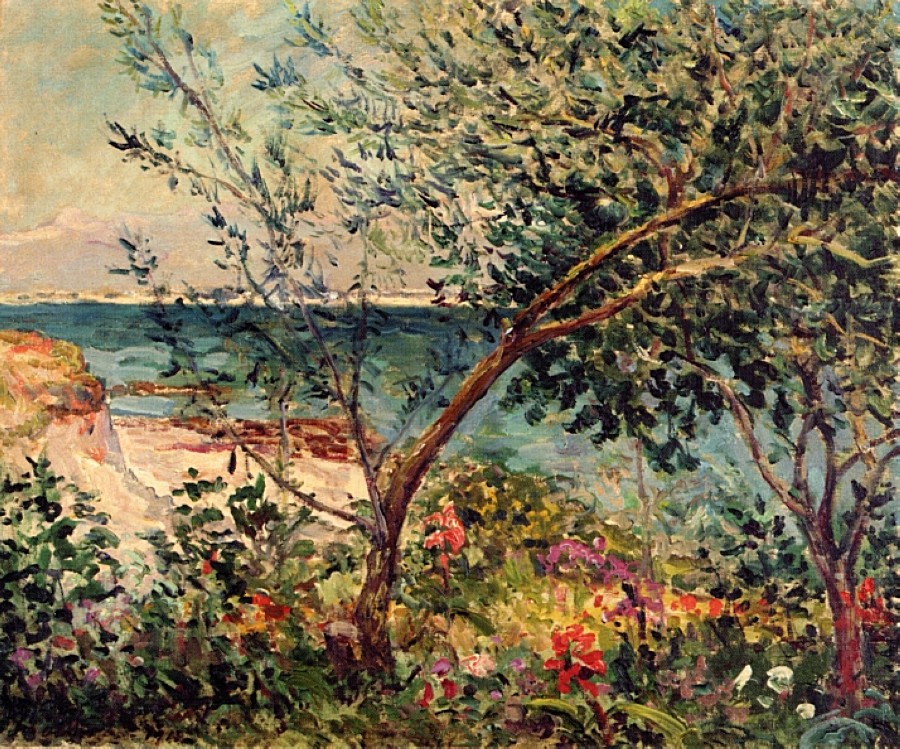 Monsieur Maufra's Garden by the Sea by Maxime Maufra