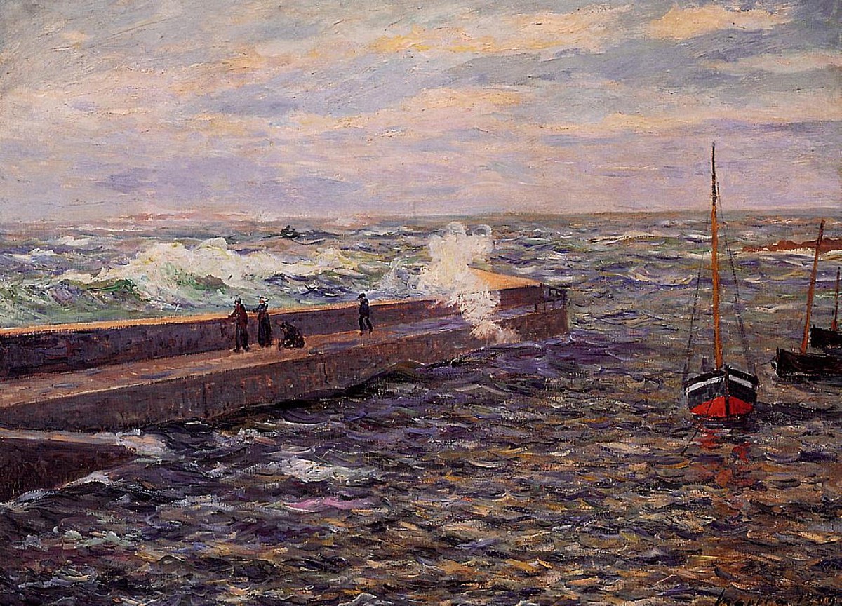 The Jetty at Pontivy by Maxime Maufra