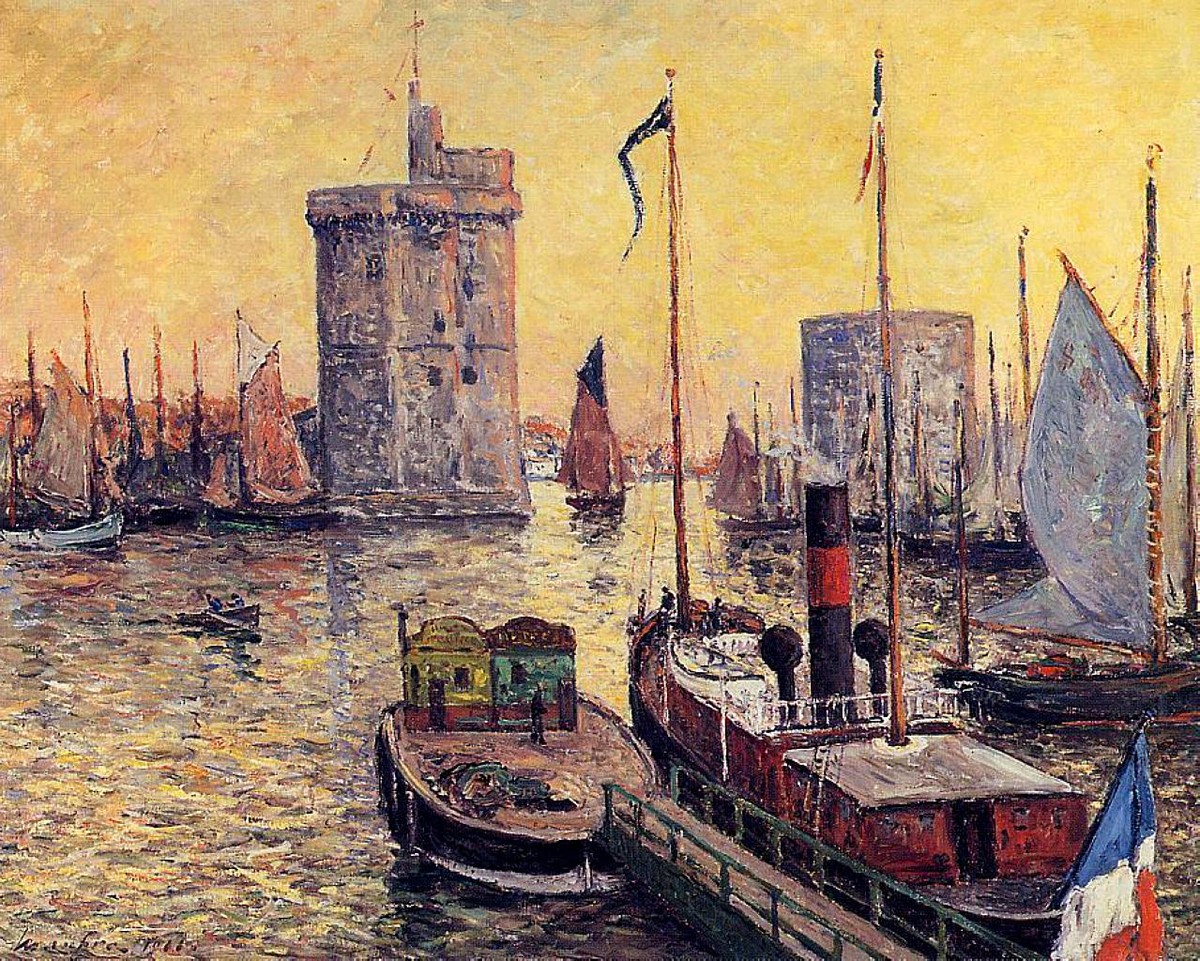 The Port of La Rochelle at Twilight by Maxime Maufra