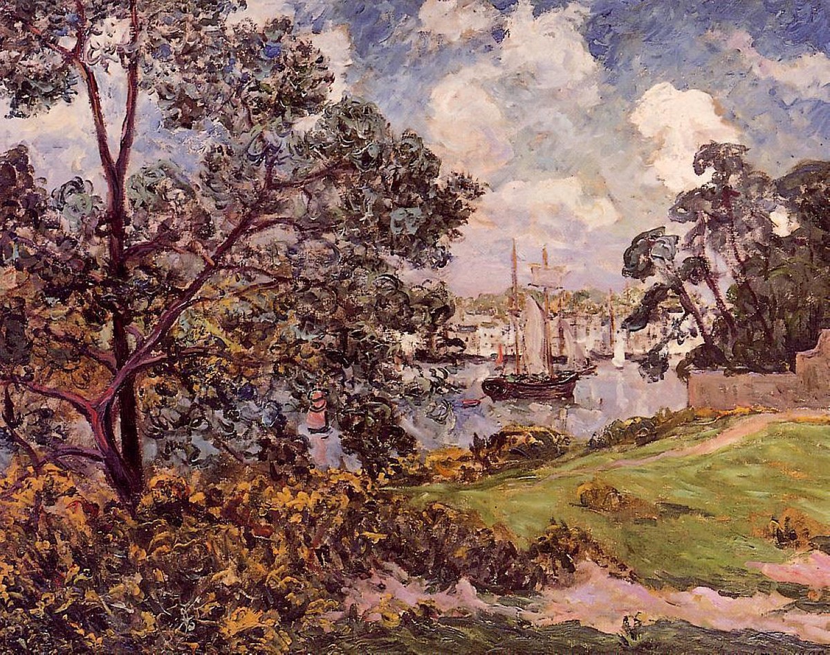 View of the Port of Auray by Maxime Maufra