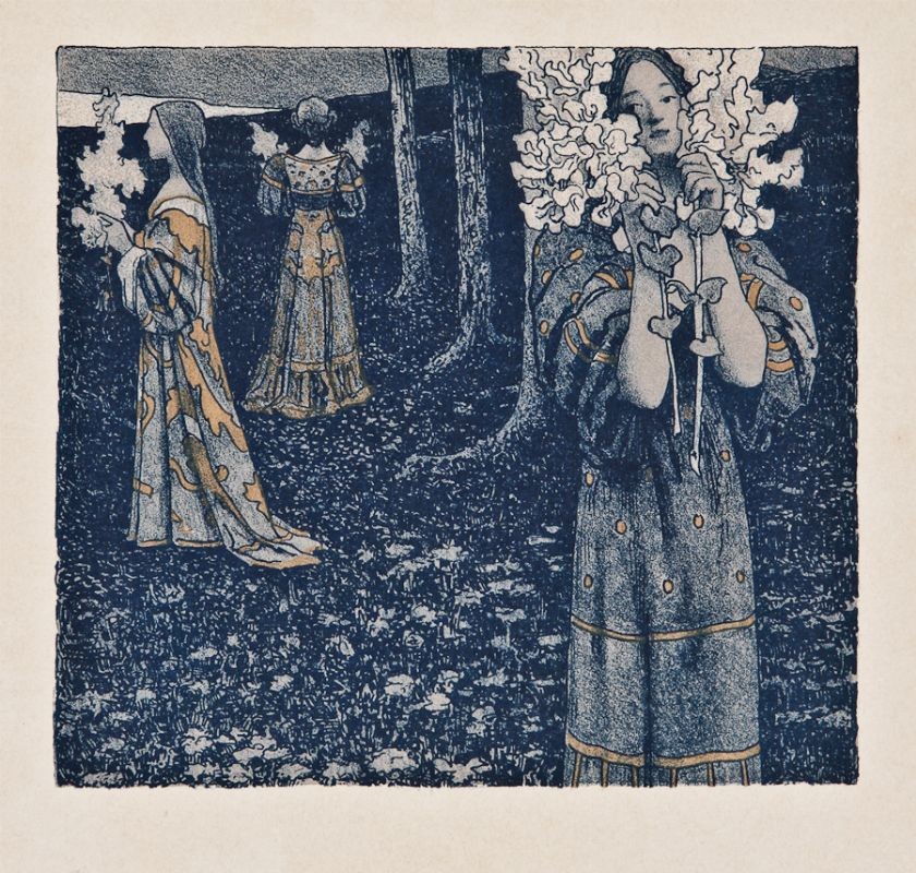 Young Woman with Flowers by Maximilian Lenz