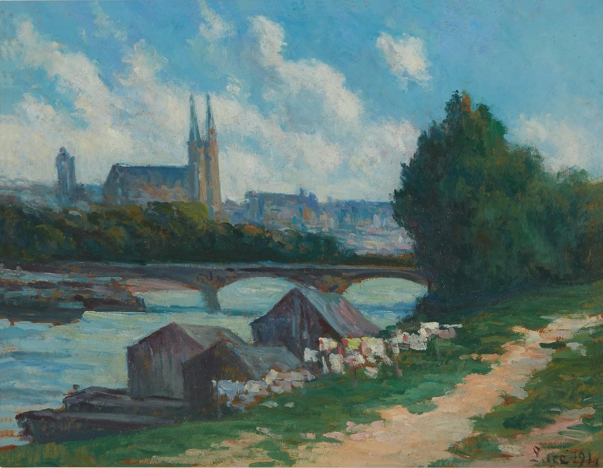 Angers, the Banks of the Loire by Maximilien Luce