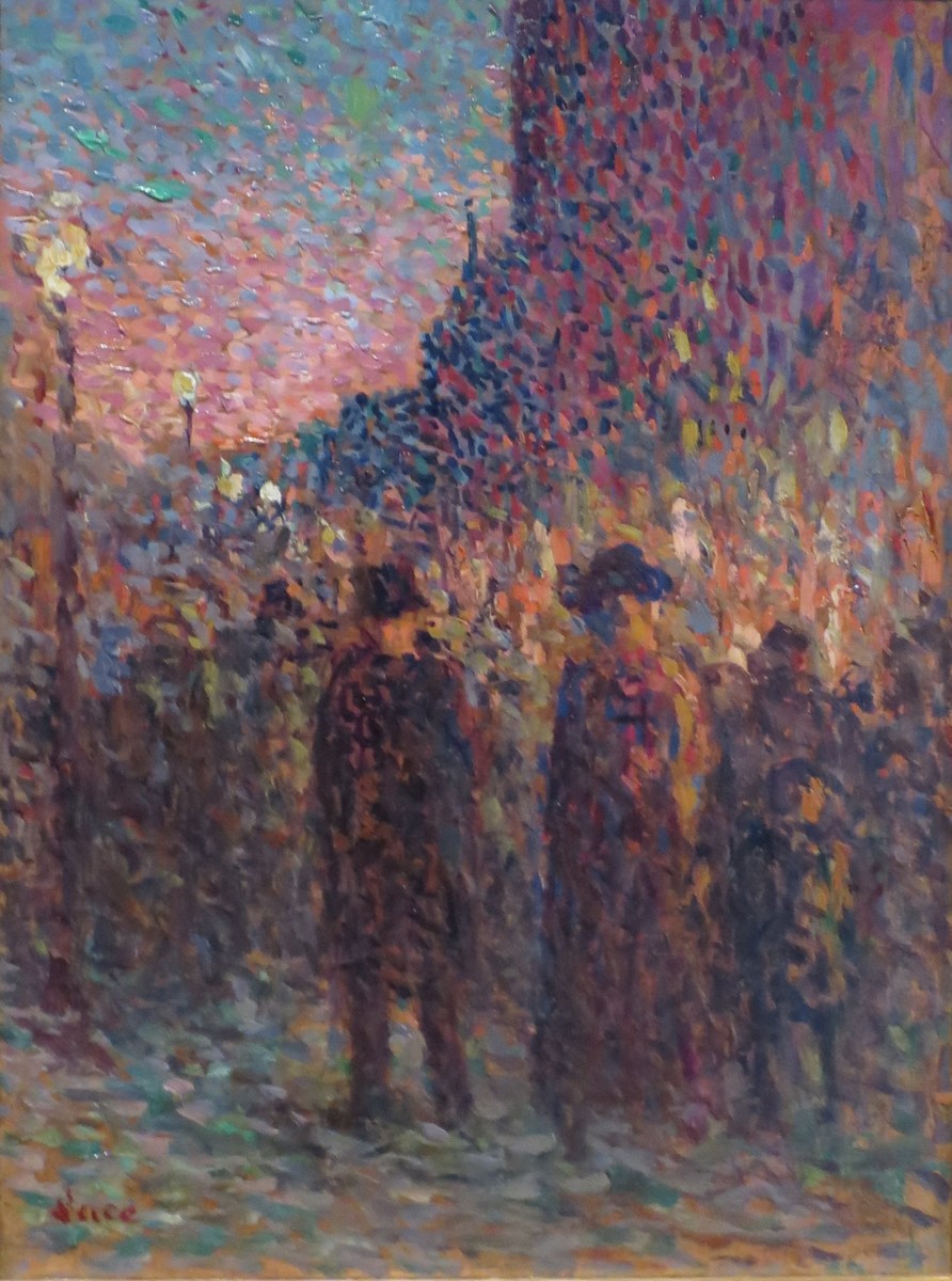 Boulevard at Night by Maximilien Luce