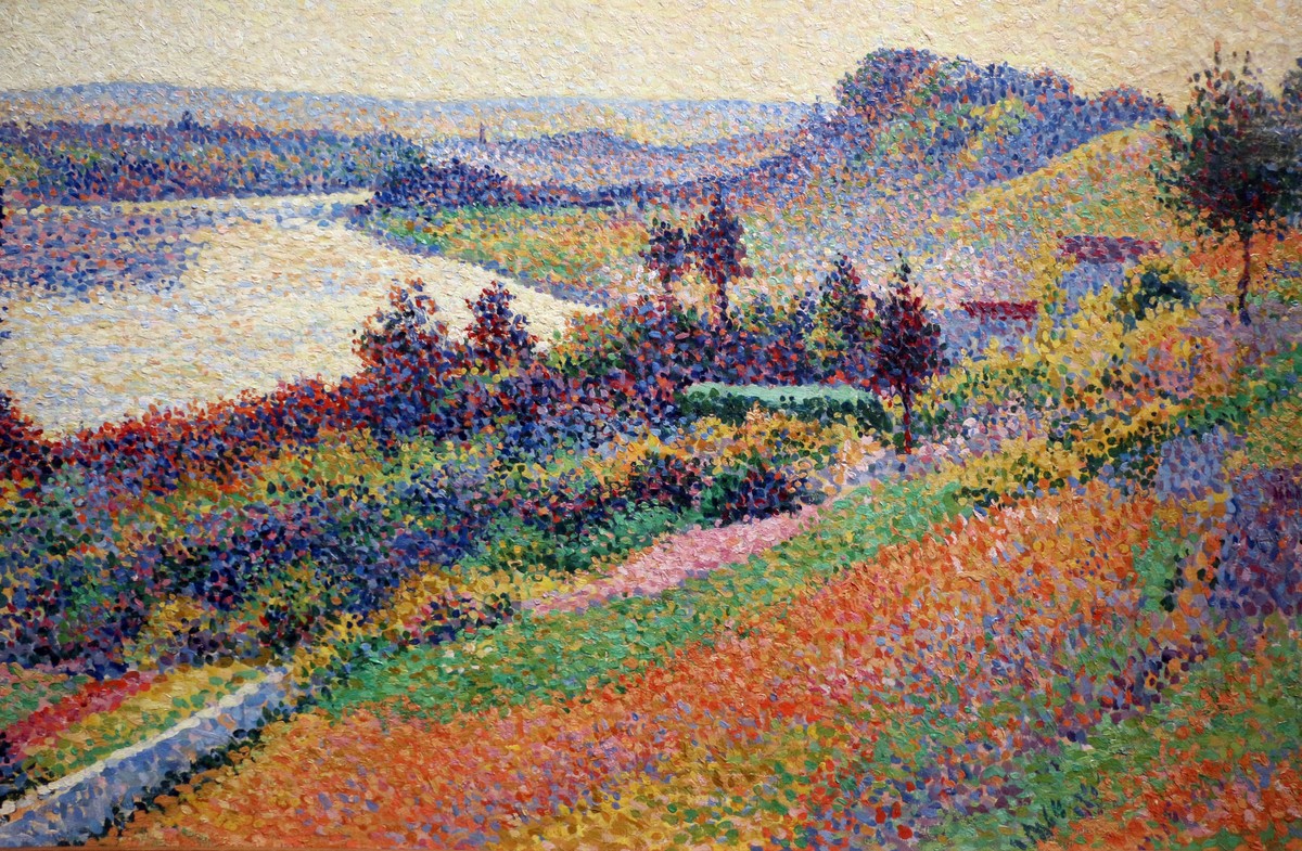 The Seine At Herblay by Maximilien Luce