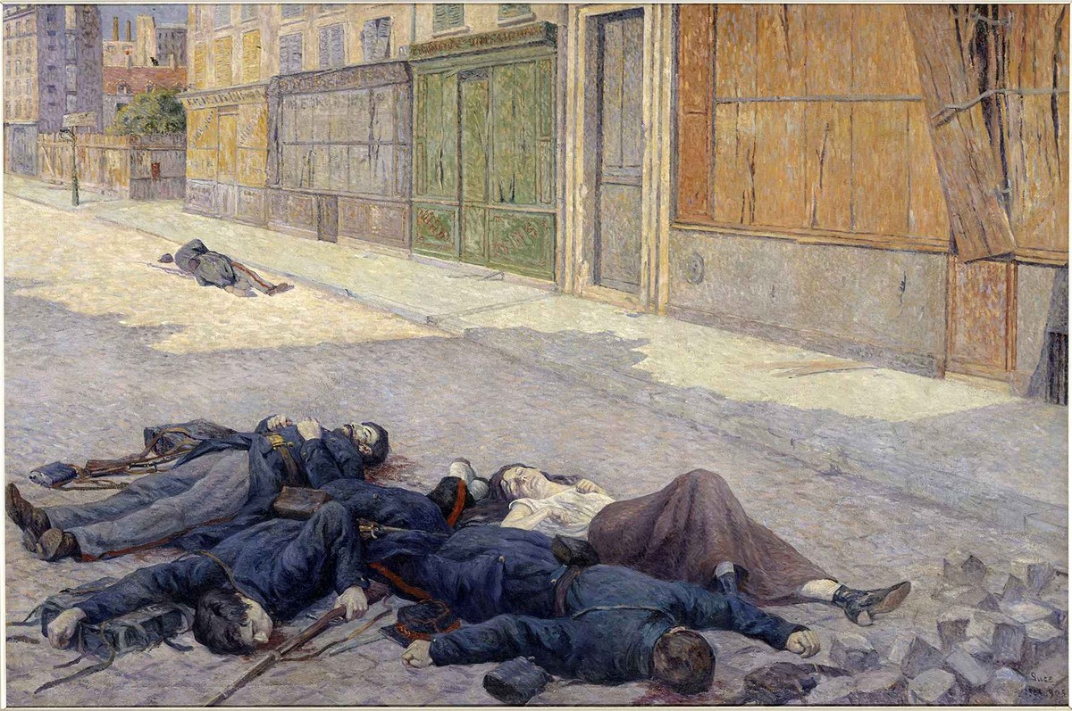 Une Rue De Paris En Mai 1871 by Maximilien Luce