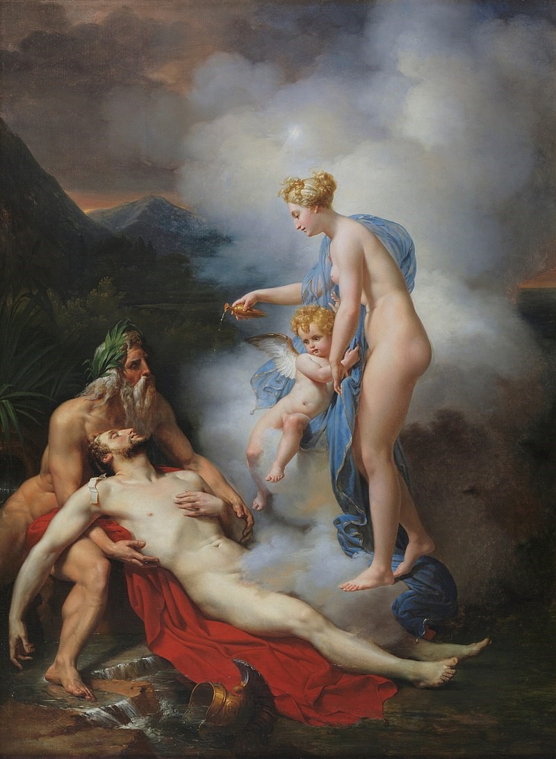 Venus heals Eneas by Merry Joseph Blondel