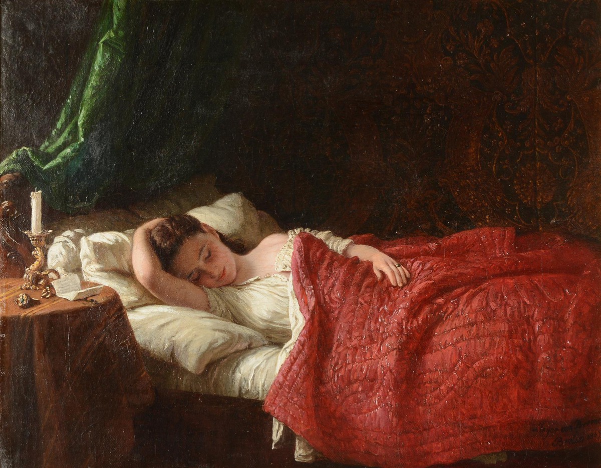 Sleeping girl by Meyer von Bremen