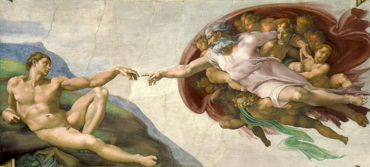 Sistine Chapel Ceiling: Creation of Adam by Michelangelo