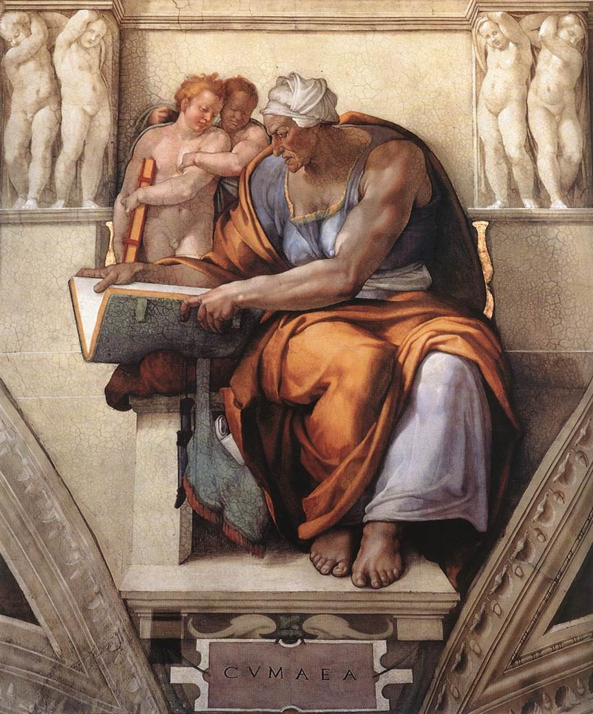 Sistine Chapel Ceiling: Cumaean Sibyl by Michelangelo