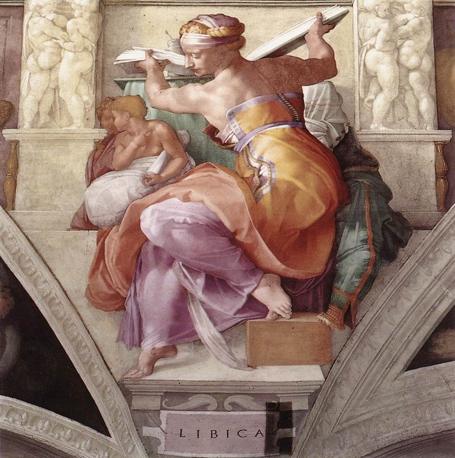 Sistine Chapel Ceiling: Libyan Sibyl by Michelangelo
