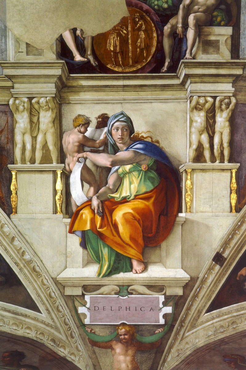 Sistine Chapel Ceiling: The Delphic Sibyl by Michelangelo