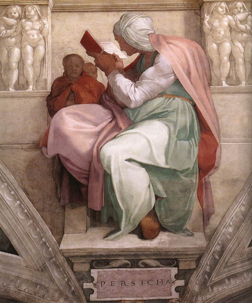Sistine Chapel Ceiling: The Persian Sibyl by Michelangelo