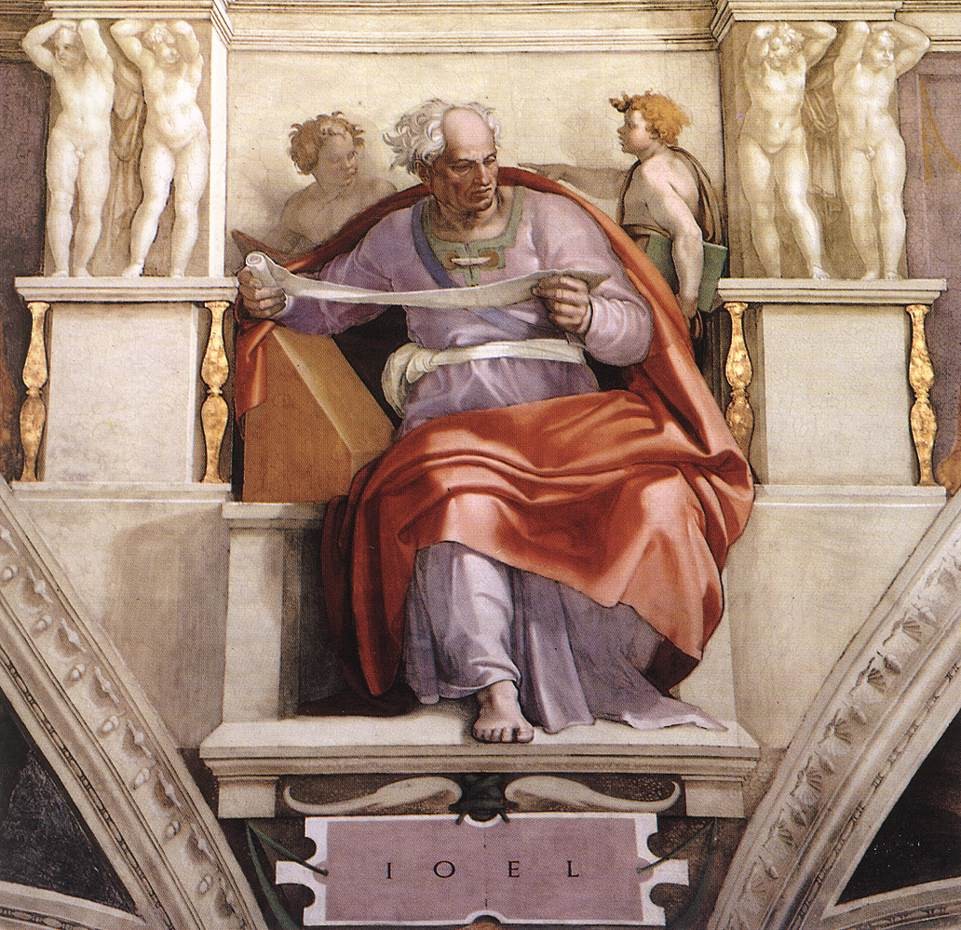 Sistine Chapel Ceiling: The Prophet Joel by Michelangelo