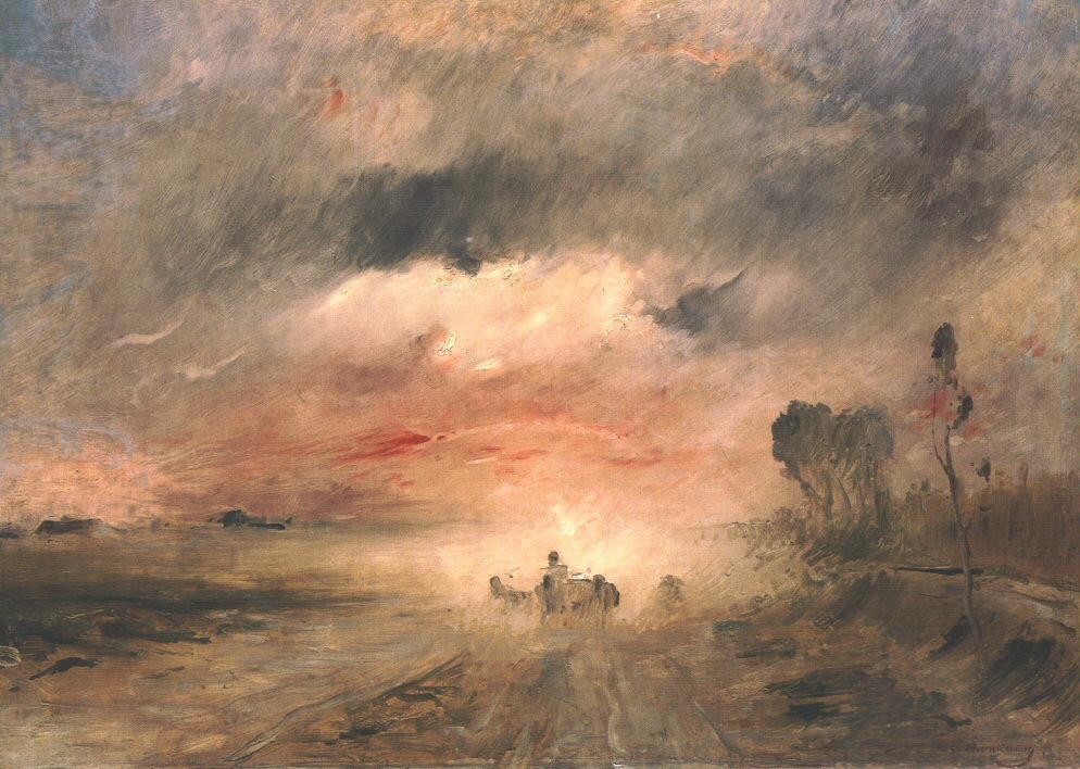 Dusty Country Road II by Mihaly Munkacsy