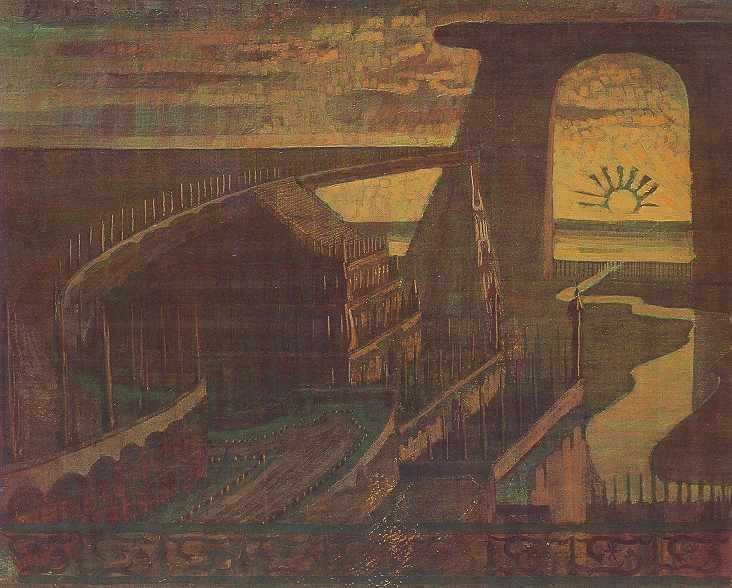 Fortress (Fortress Fairy Tale) by Mikalojus Konstantinas Ciurlionis