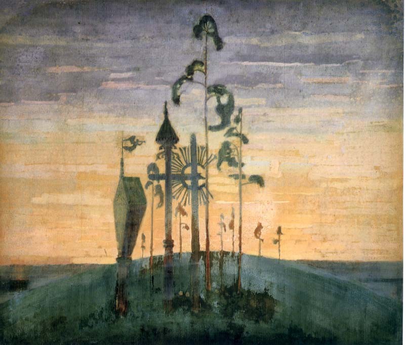 Graveyard Motif by Mikalojus Konstantinas Ciurlionis