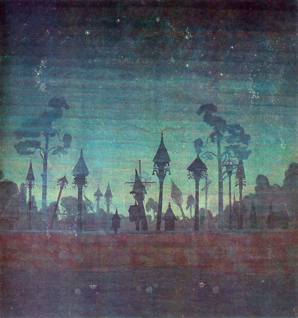 Lithuanian Graveyard by Mikalojus Konstantinas Ciurlionis