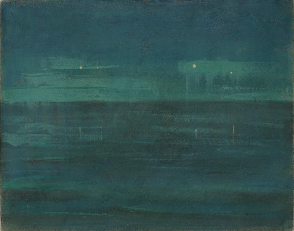 Sea at night by Mikalojus Konstantinas Ciurlionis