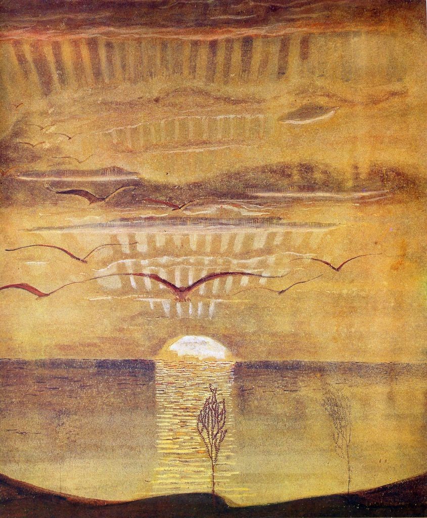 Sunset by Mikalojus Konstantinas Ciurlionis