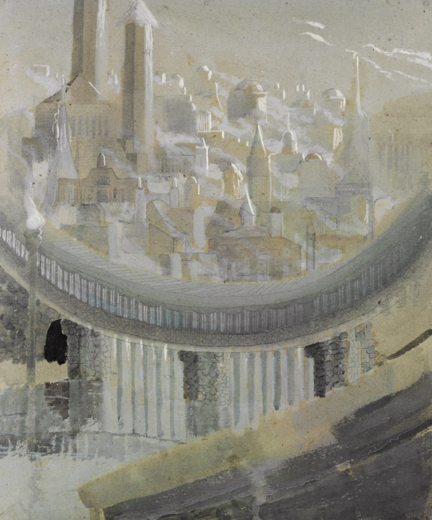 The city by Mikalojus Konstantinas Ciurlionis