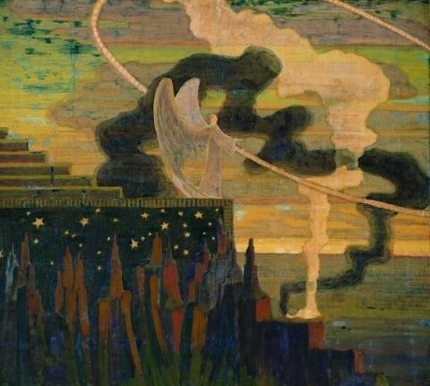 The Offering by Mikalojus Konstantinas Ciurlionis