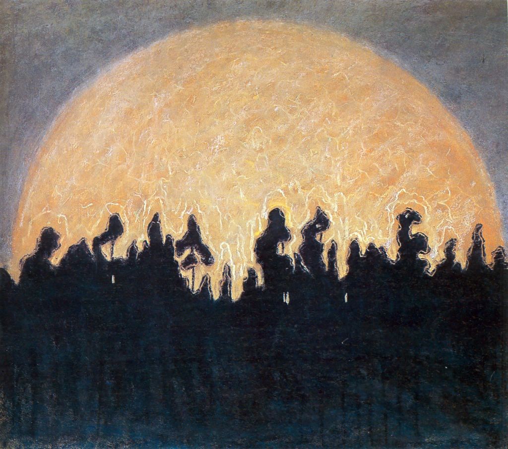 The sun by Mikalojus Konstantinas Ciurlionis