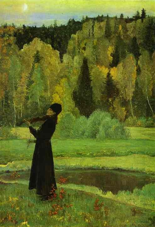 Elegy. Blind Musician. by Mikhail Nesterov