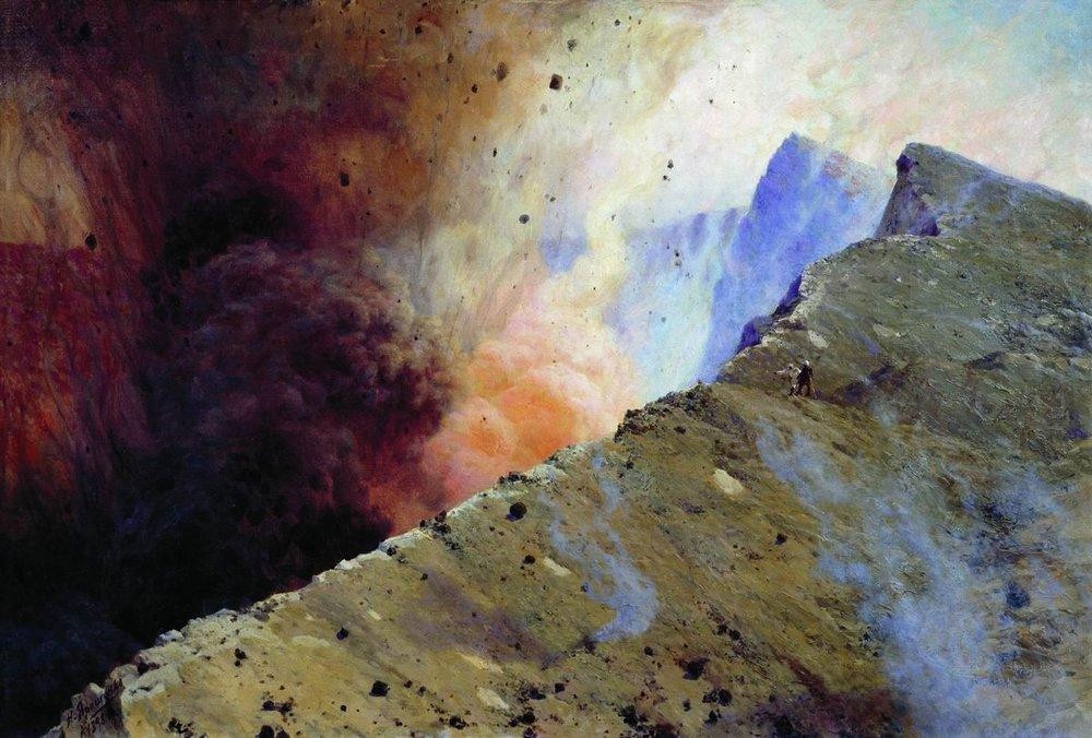 Eruption of volcano by Mykola Yaroshenko