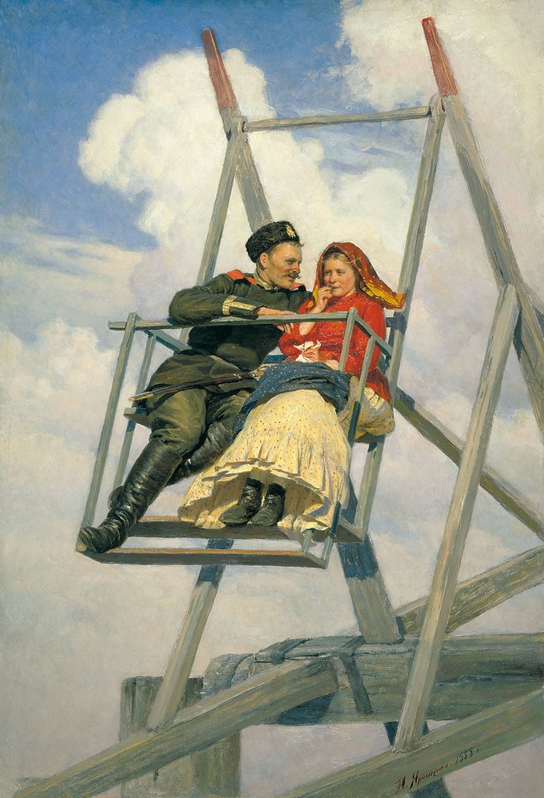 On the swing by Mykola Yaroshenko