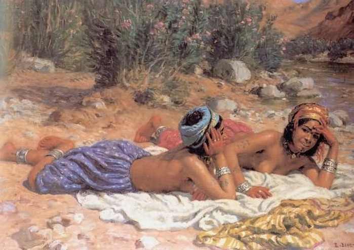 Bathers Resting by Nasreddine Dinet