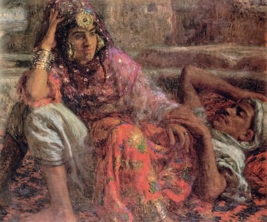 On The Terraces, Moonlight by Nasreddine Dinet