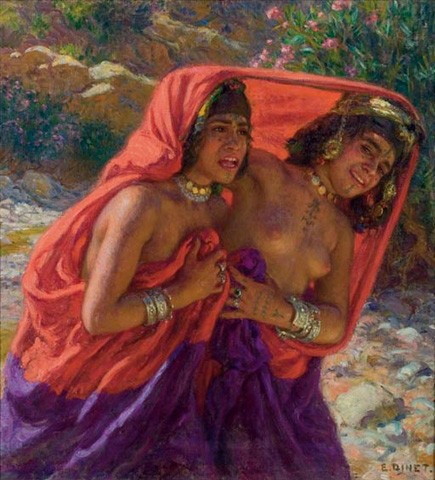 The Escape of the Bathers by Nasreddine Dinet