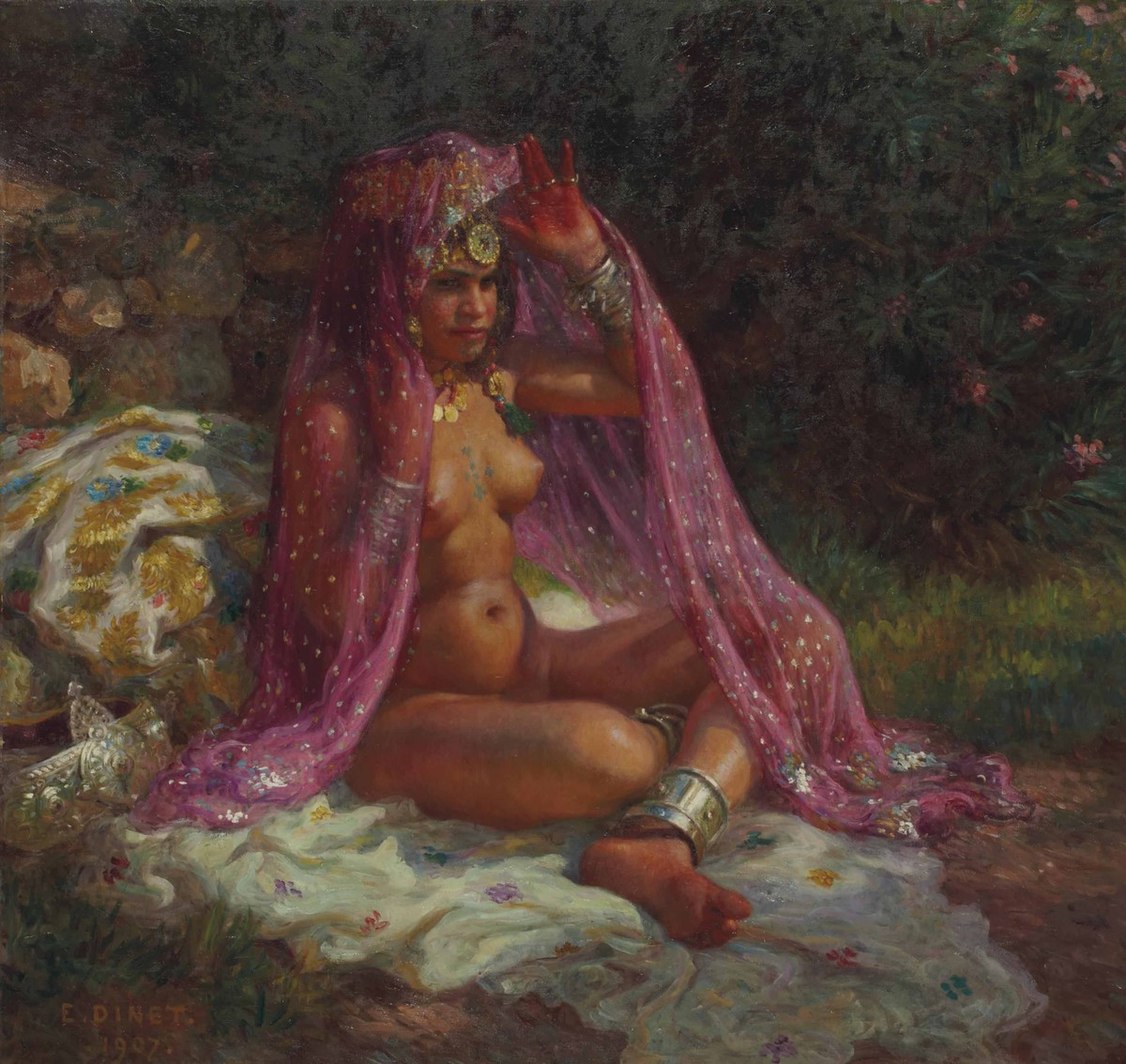 Under The Pink Laurels by Nasreddine Dinet