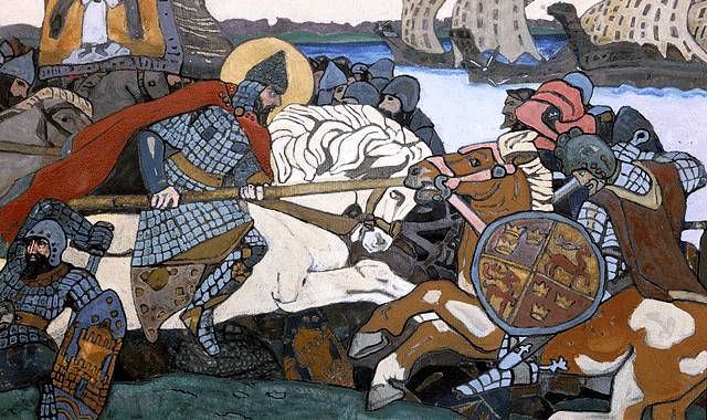 Alexander Nevsky striking Birder Jarl by Nicholas Roerich