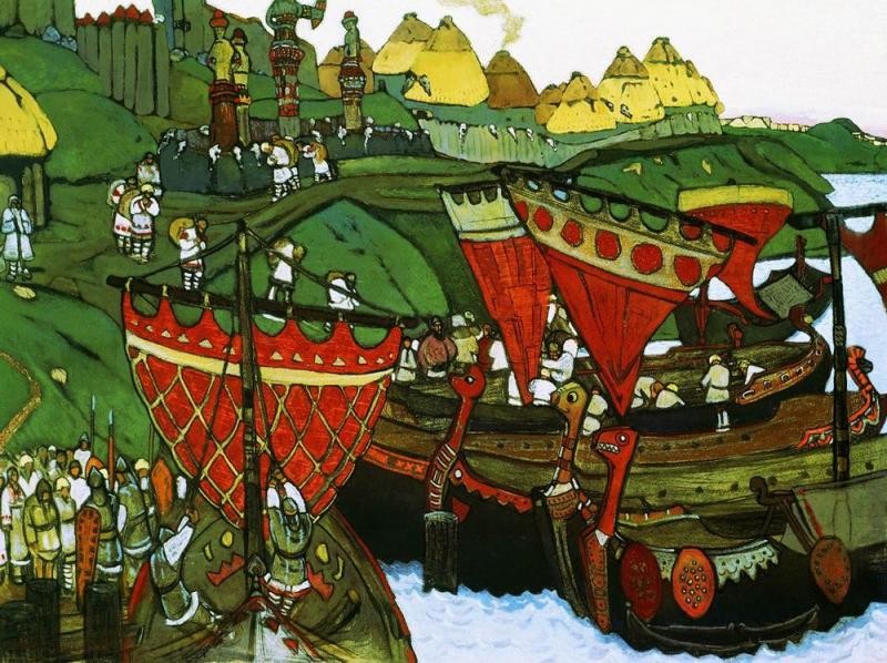 Ancient russians at Dnieper by Nicholas Roerich