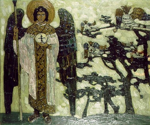 Archangel (Study to "Treasures of angels") by Nicholas Roerich