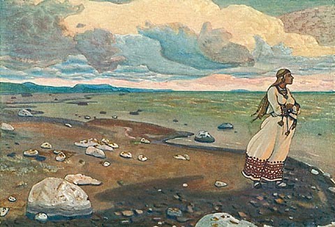 Beyond the seas there are the great lands by Nicholas Roerich