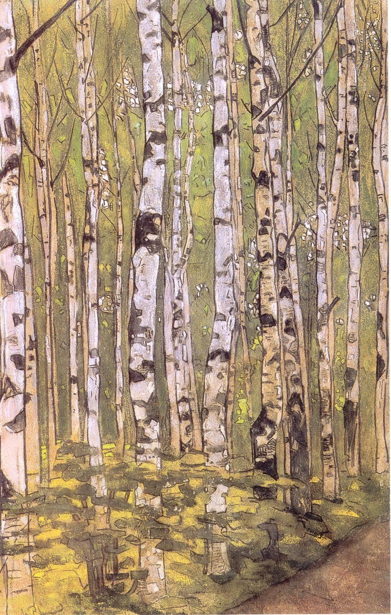 Birches by Nicholas Roerich