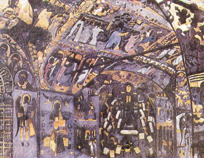 Blue paintings by Nicholas Roerich