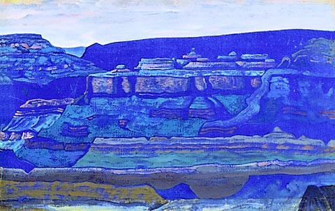 Blue temples by Nicholas Roerich