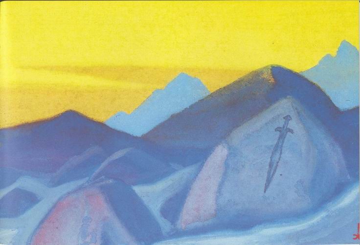 Boundary of sword (study) by Nicholas Roerich