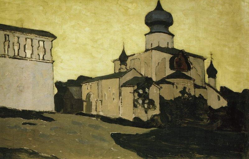 Church of Assumption in Pskov by Nicholas Roerich