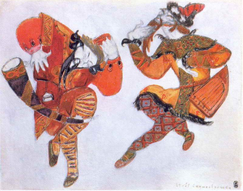 Clowns Skula and Yeroshka by Nicholas Roerich