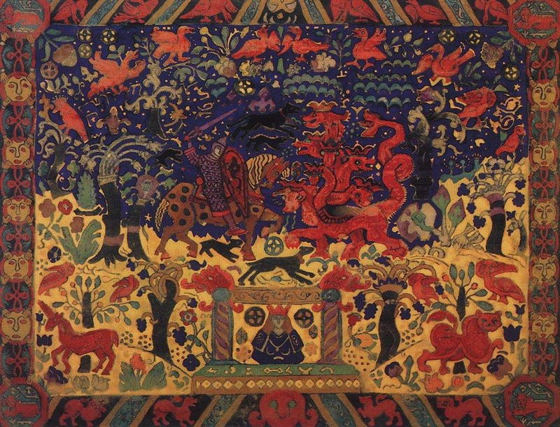 Fight with the dragon by Nicholas Roerich