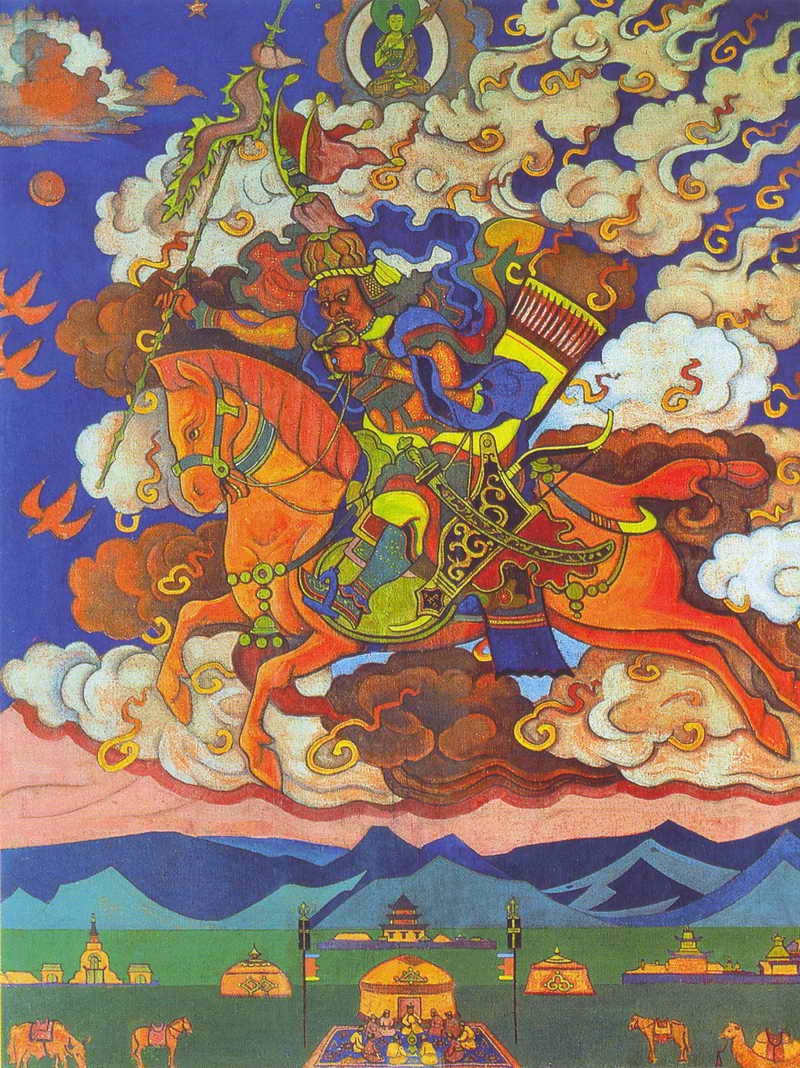 Great rider. Rigden Jyepo - Messenger of Shambhala by Nicholas Roerich