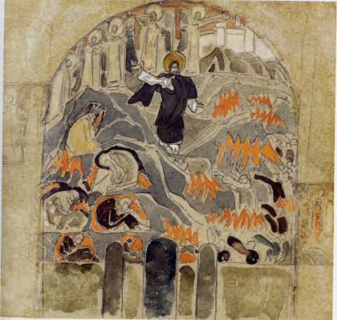 Harrowing of Hell by Nicholas Roerich