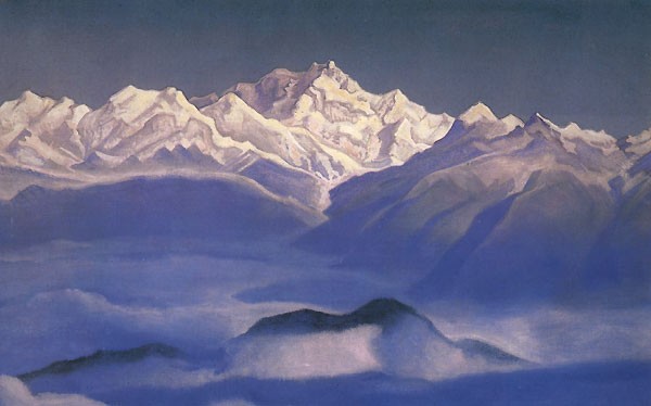Himalayas. Blue mountains. by Nicholas Roerich